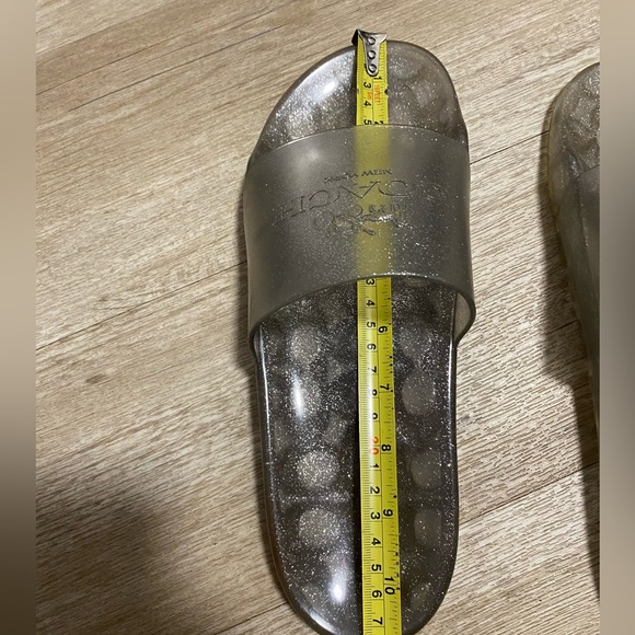 COACH CLEAR/SILVER GLITTER JELLY SLIDES - Picture 7 of 7